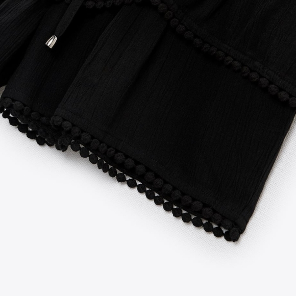 High Waisted Skort with Adjustable Drawstring Elastic Waistband - Picture 5 of 8